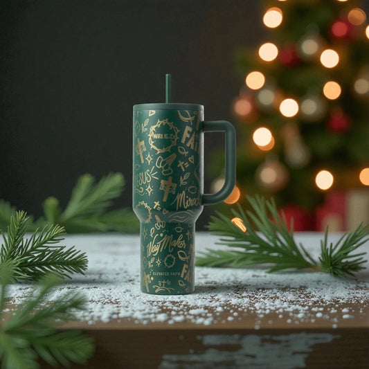 Green Allover Print 40 oz Ascend Tumbler