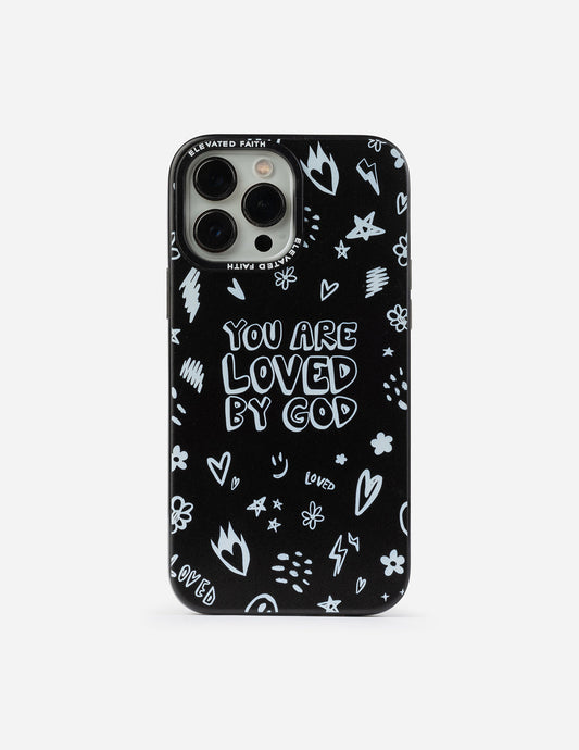 You Are Loved By God Phone Case - Black
